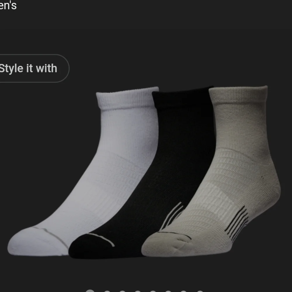 LCKR 3 Pack Performance Quarter Socks. Size Large. New.
